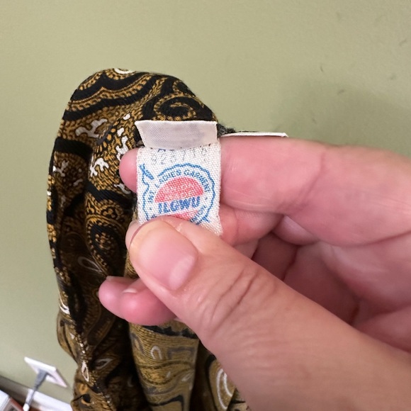 Gloria Sachs Baroque Maxi Skirt‎ Sz 10 Small Black and Gold Pleated Maximalist - Picture 13 of 13